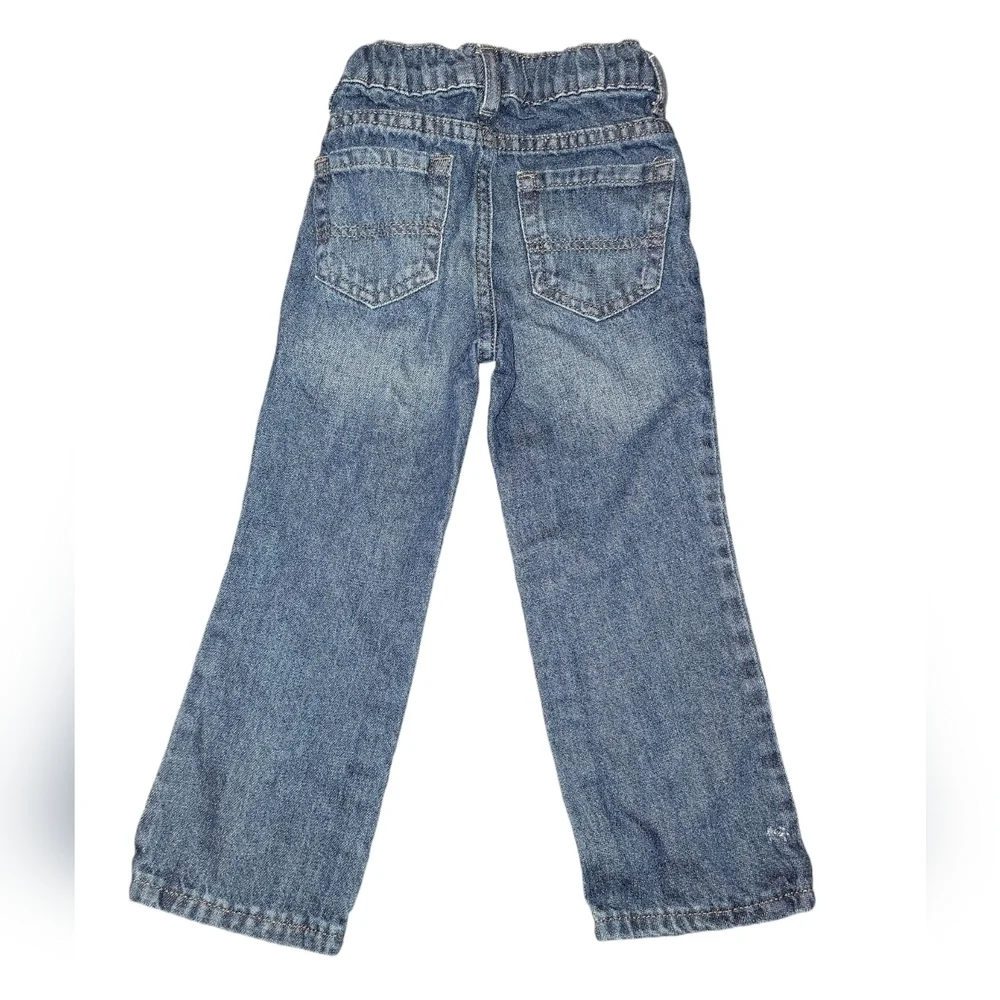 The children’s place size 4T blue jeans snap button, adjustable waist
